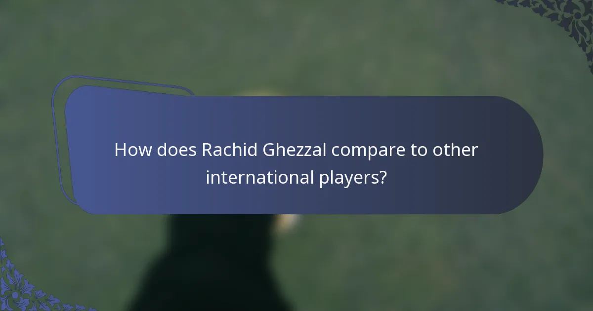How does Rachid Ghezzal compare to other international players?