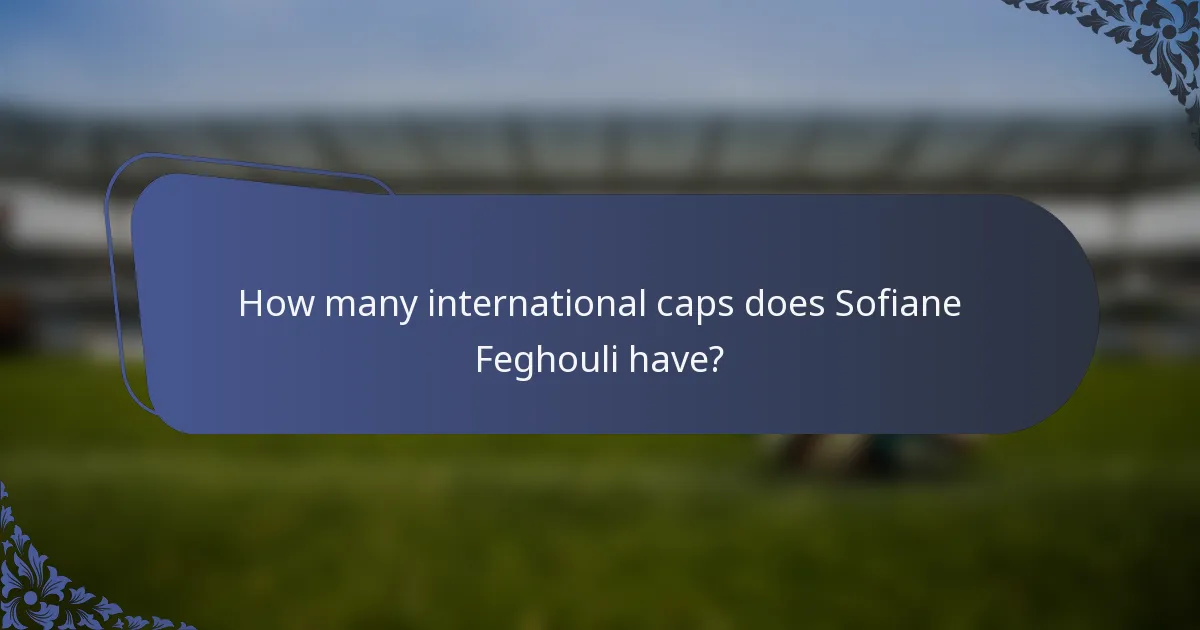 How many international caps does Sofiane Feghouli have?