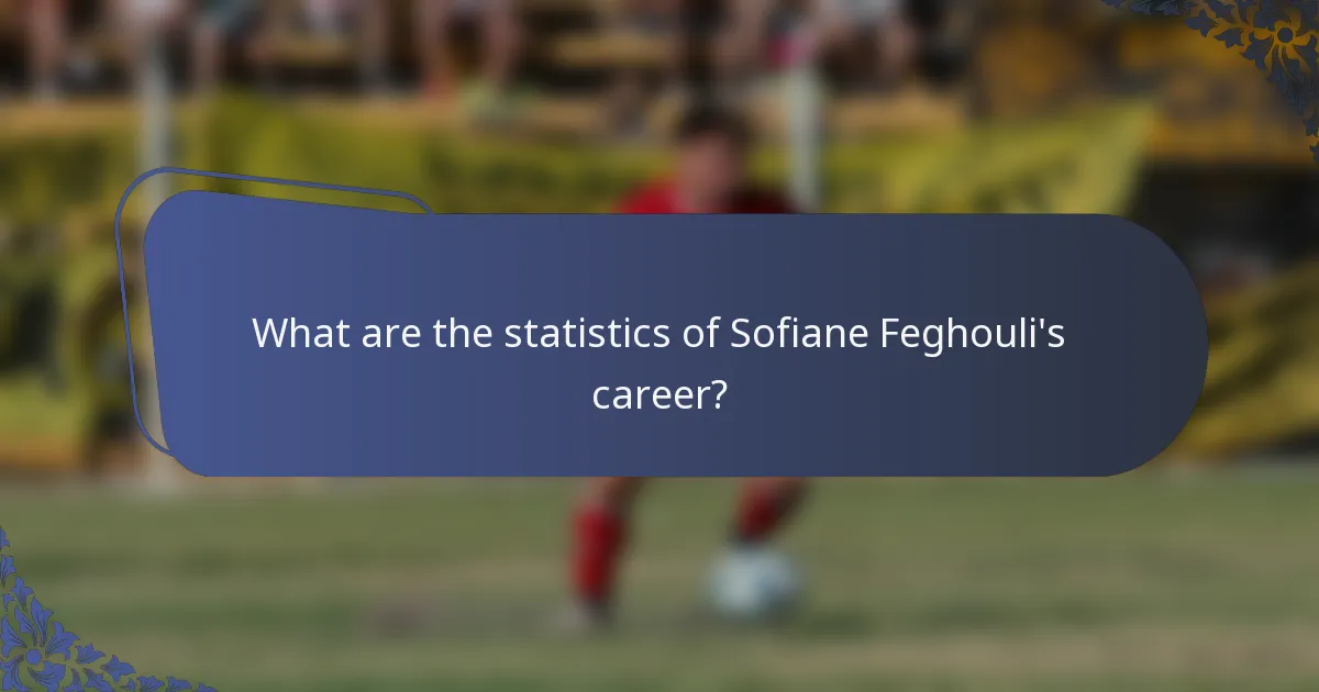What are the statistics of Sofiane Feghouli's career?